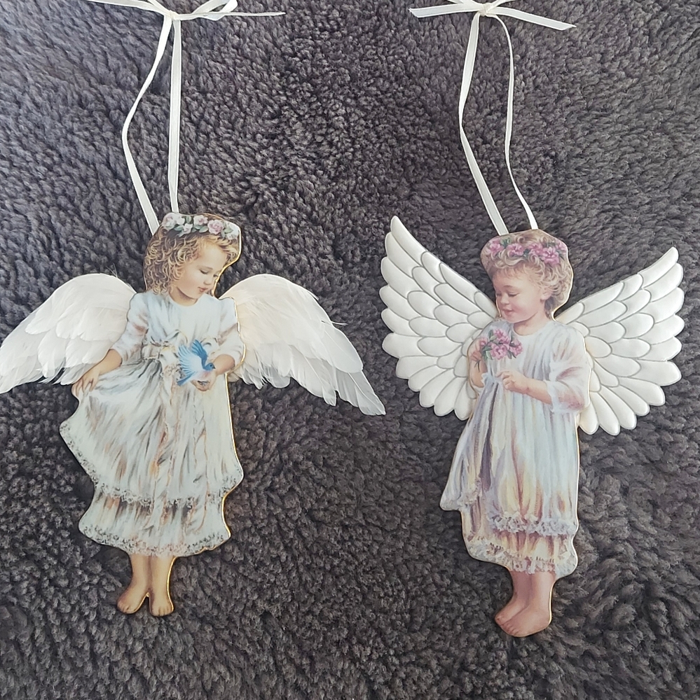 Charming Angel Ornaments with White Wings